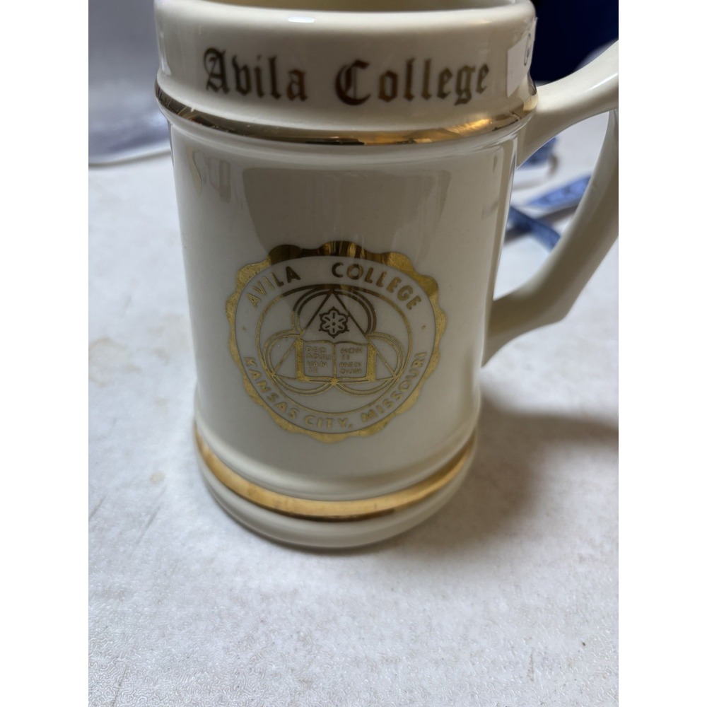 RARE Vintageโ Avila College Stein Beer Mug Kansas City, MO Ceramic